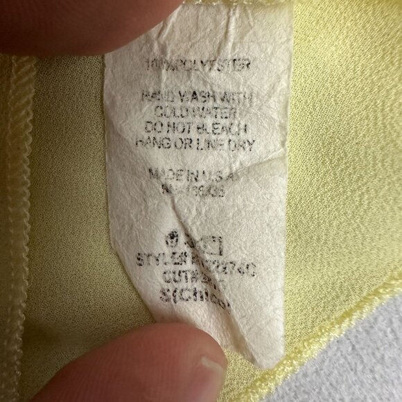 Deb Yellow Sleeveless Halter Top With Embroidered Straps Size S - Picture 4 of 4